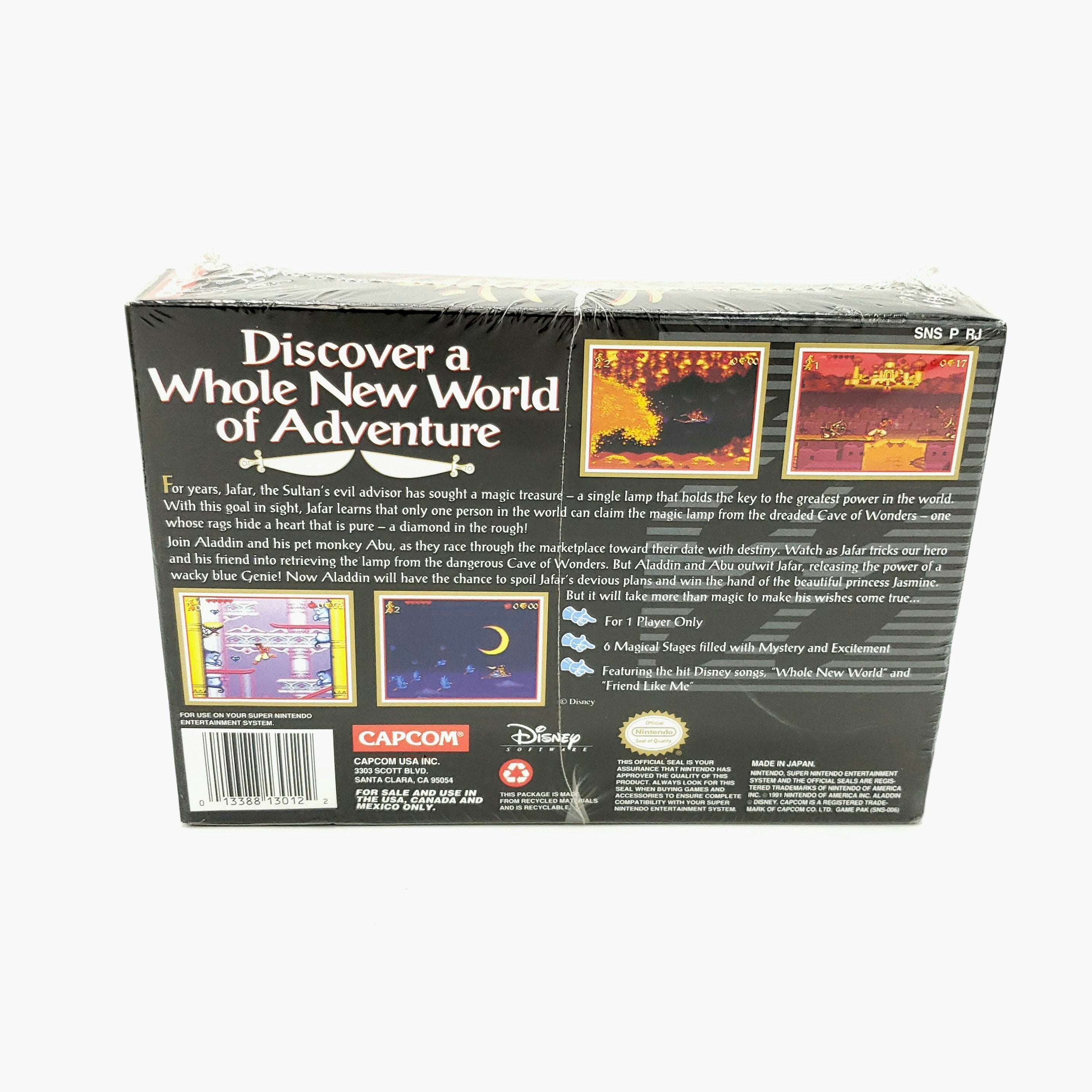 Disney's Aladdin - Super Nintendo (SNES) Game New - YourGamingShop.com - Buy, Sell, Trade Video Games Online. 120 Day Warranty. Satisfaction Guaranteed.