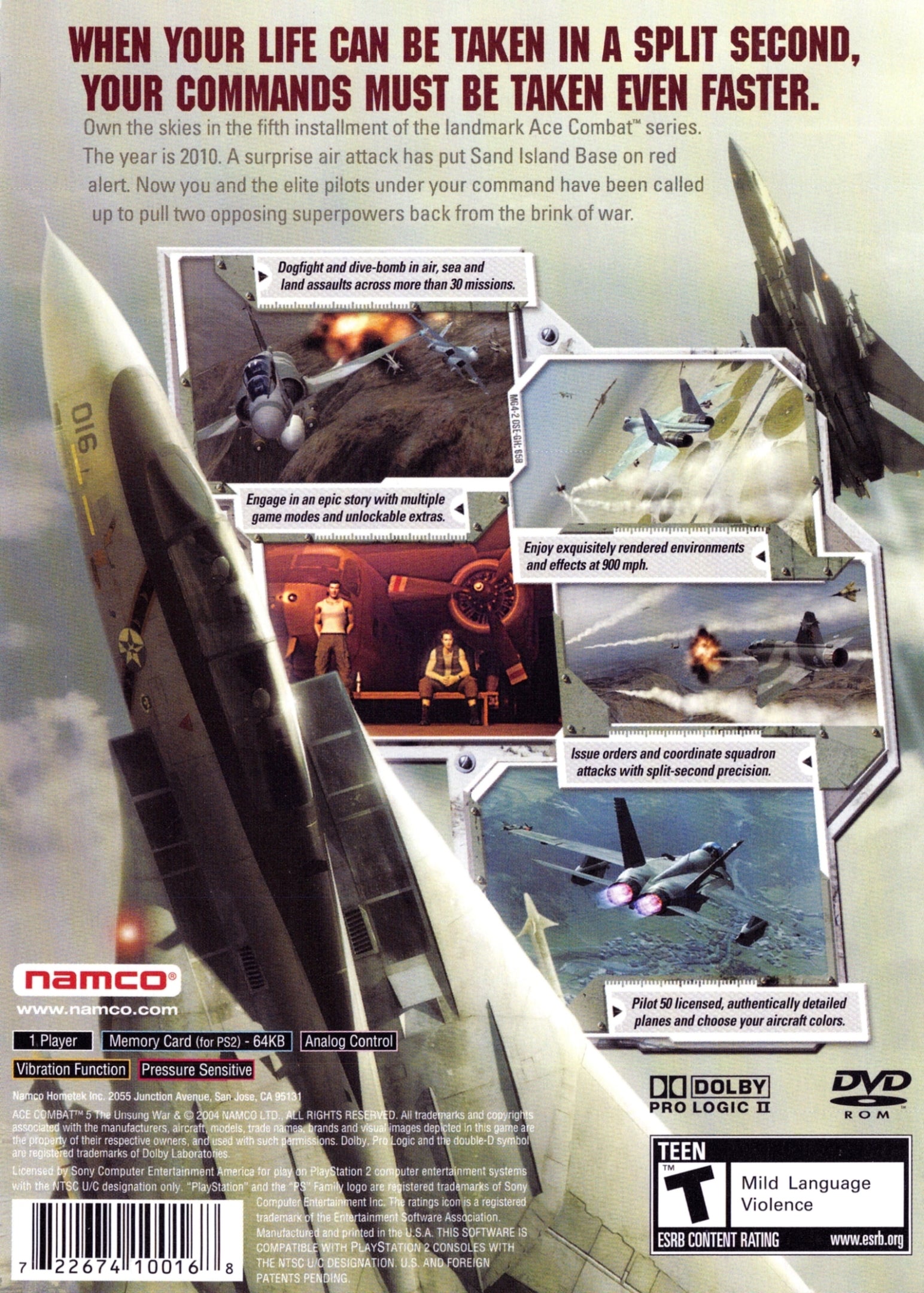 Ace Combat 5: The Unsung War - PlayStation 2 (PS2) Game