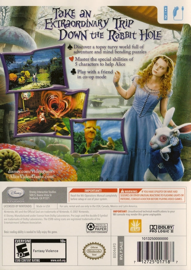 Alice in Wonderland - Nintendo Wii Game