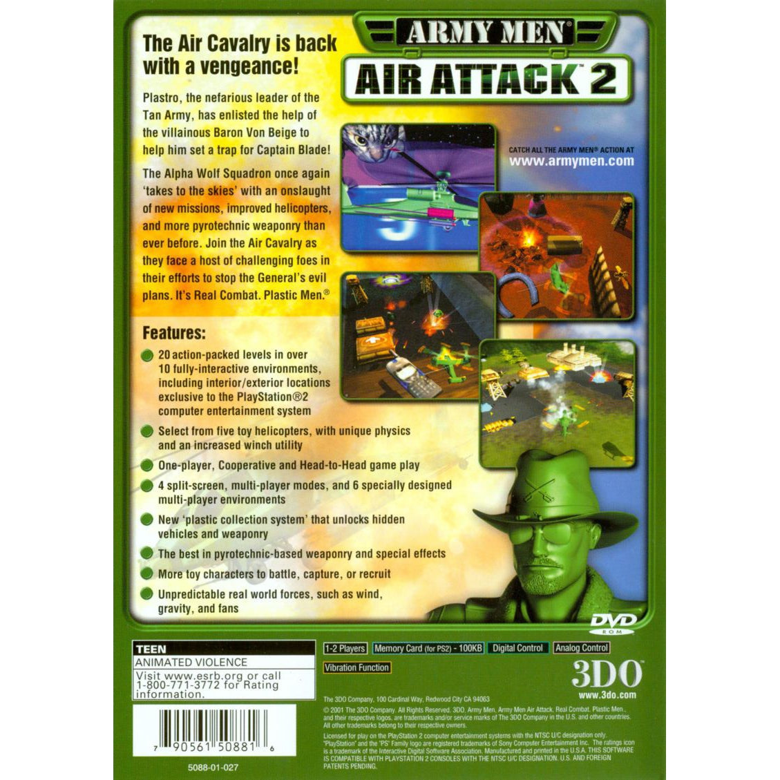 Army Men: Air Attack 2 - PlayStation 2 (PS2) Game Complete - YourGamingShop.com - Buy, Sell, Trade Video Games Online. 120 Day Warranty. Satisfaction Guaranteed.