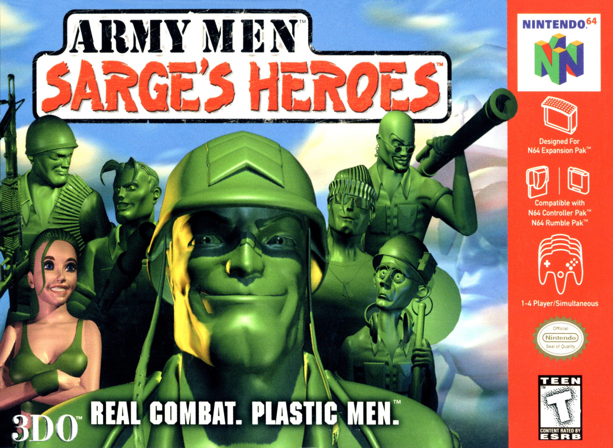 Army Men: Sarge's Heroes - Authentic Nintendo 64 (N64) Game Cartridge