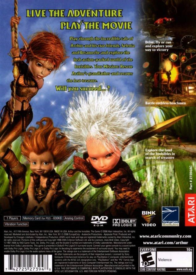 Arthur and the Invisibles: The Game - PlayStation 2 (PS2) Game