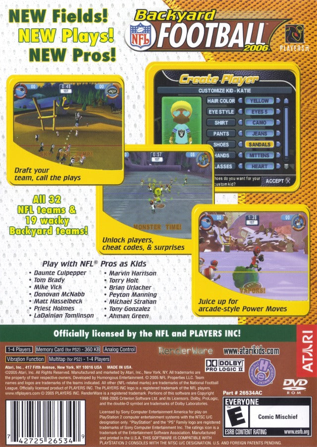 Backyard Football 2006 - PlayStation 2 (PS2) Game