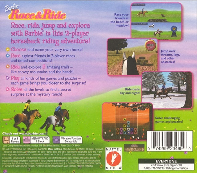 Barbie: Race & Ride - PlayStation 1 (PS1) Game