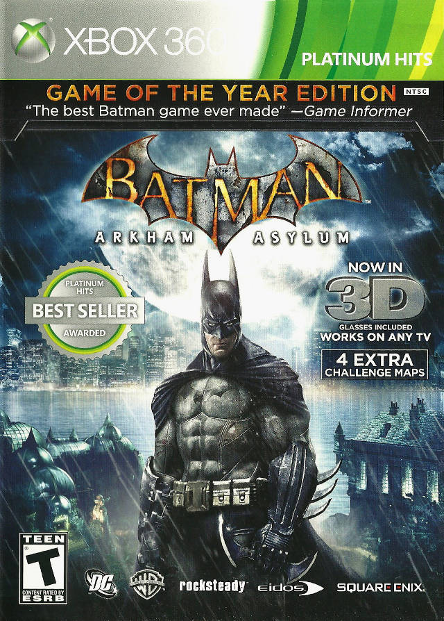 Batman Arkham Asylum - Game of the Year (Platinum Hits) - Xbox 360 Game