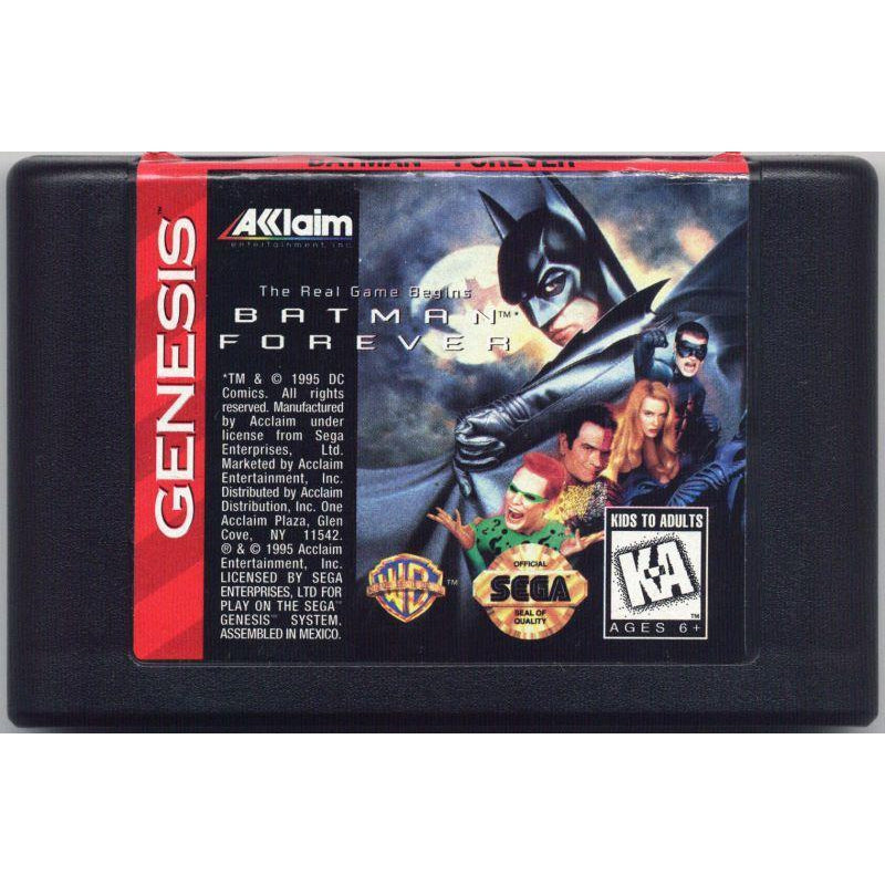 Batman Forever - Sega Genesis Game - YourGamingShop.com - Buy, Sell, Trade Video Games Online. 120 Day Warranty. Satisfaction Guaranteed.