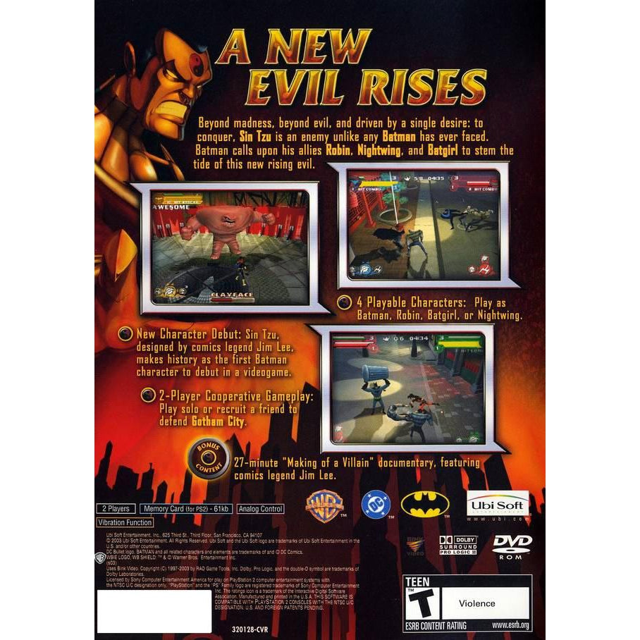 Batman: Rise of Sin Tzu - PlayStation 2 (PS2) Game Complete - YourGamingShop.com - Buy, Sell, Trade Video Games Online. 120 Day Warranty. Satisfaction Guaranteed.