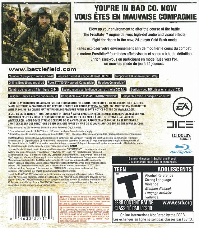 Battlefield: Bad Company - PlayStation 3 (PS3) Game