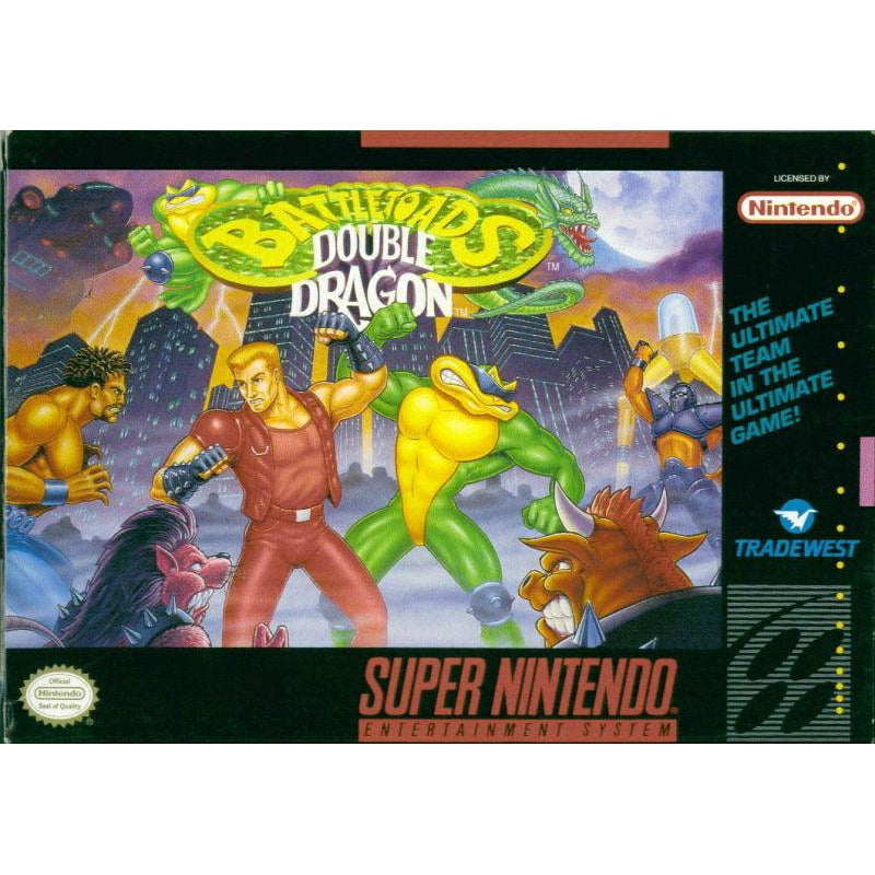 Battletoads & Double Dragon - Super Nintendo (SNES) Game - YourGamingShop.com - Buy, Sell, Trade Video Games Online. 120 Day Warranty. Satisfaction Guaranteed.