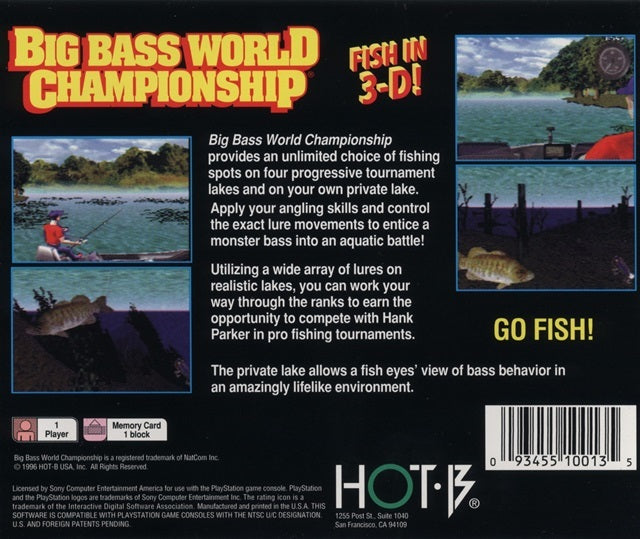 Big Bass World Championship - PlayStation 1 (PS1) Game