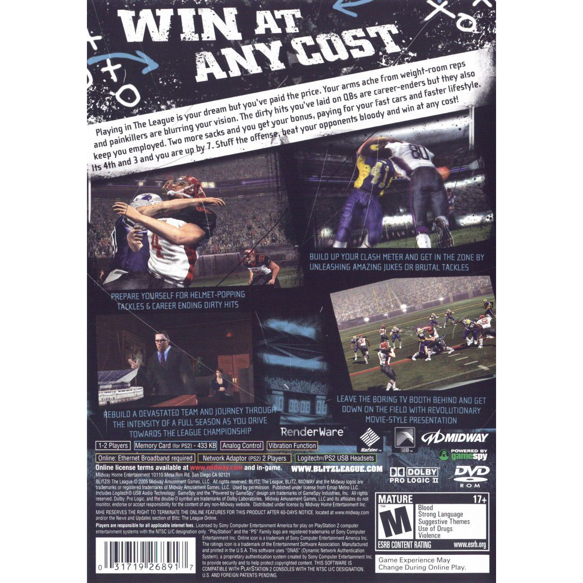 Blitz: The League - PlayStation 2 (PS2) Game Complete - YourGamingShop.com - Buy, Sell, Trade Video Games Online. 120 Day Warranty. Satisfaction Guaranteed.