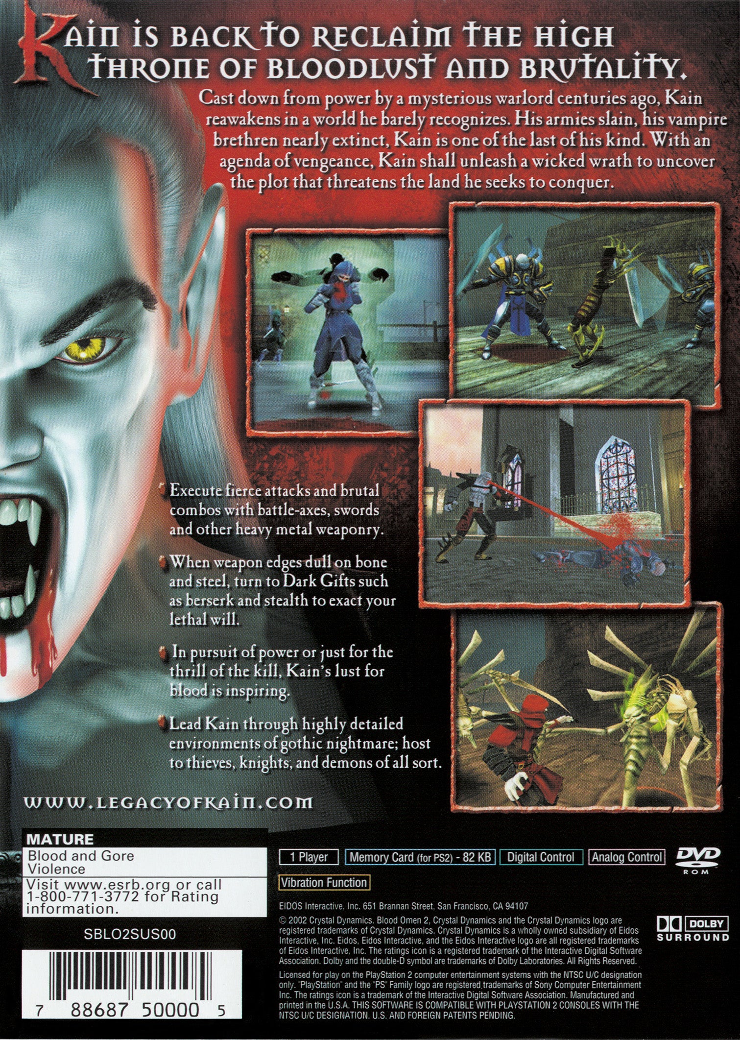 The Legacy of Kain Series: Blood Omen 2 - PlayStation 2 (PS2) Game