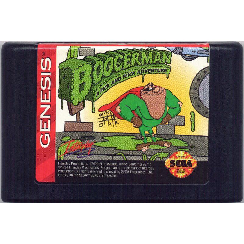 Boogerman: A Pick and Flick Adventure - Sega Genesis Game Complete - YourGamingShop.com - Buy, Sell, Trade Video Games Online. 120 Day Warranty. Satisfaction Guaranteed.