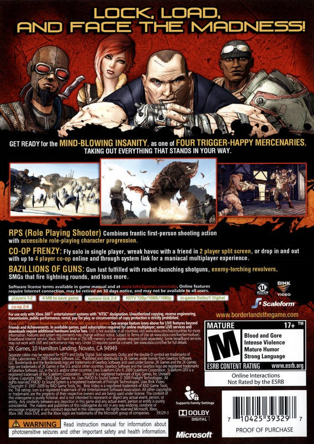 Borderlands (Platinum Hits) - Xbox 360 Game