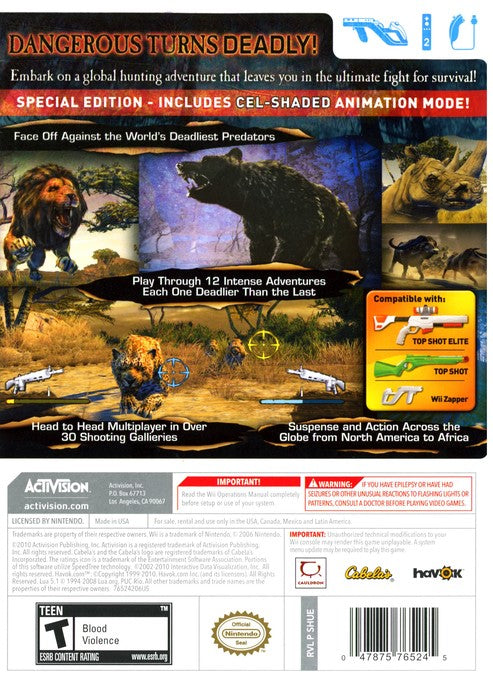 Cabela's Dangerous Hunts 2011: Special Edition - Nintendo Wii Game