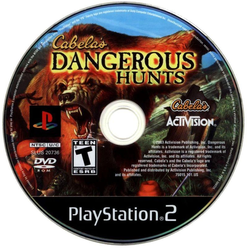 Cabela's Dangerous Hunts (Greatest Hits) - PlayStation 2 (PS2) Game Complete - YourGamingShop.com - Buy, Sell, Trade Video Games Online. 120 Day Warranty. Satisfaction Guaranteed.