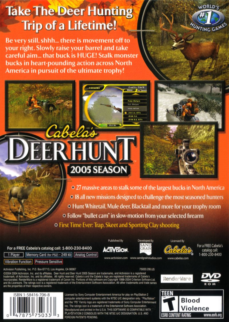 Cabela's Deer Hunt: 2005 Season - PlayStation 2 Game
