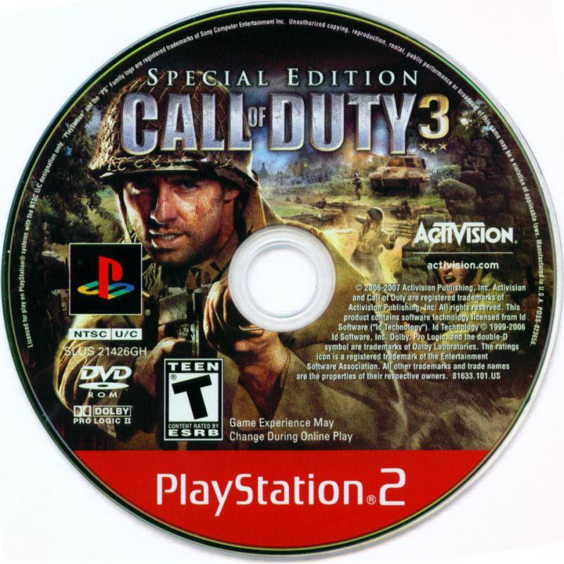 Call of Duty 3 (Special Edition) (Greatest Hits) - PlayStation 2 (PS2) Game Complete - YourGamingShop.com - Buy, Sell, Trade Video Games Online. 120 Day Warranty. Satisfaction Guaranteed.