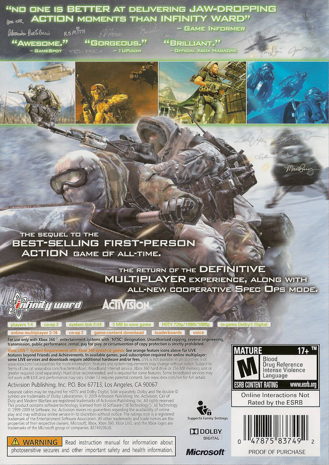 Call of Duty: Modern Warfare 2 - Xbox 360 Game