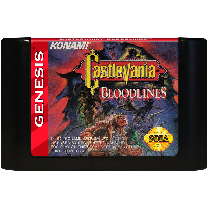Castlevania: Bloodlines - Sega Genesis Game Complete (Cardboard Box) - YourGamingShop.com - Buy, Sell, Trade Video Games Online. 120 Day Warranty. Satisfaction Guaranteed.