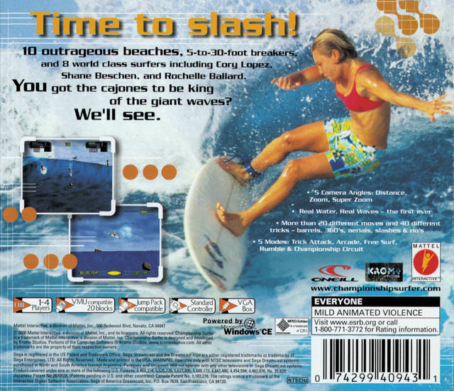 Championship Surfer - Sega Dreamcast Game
