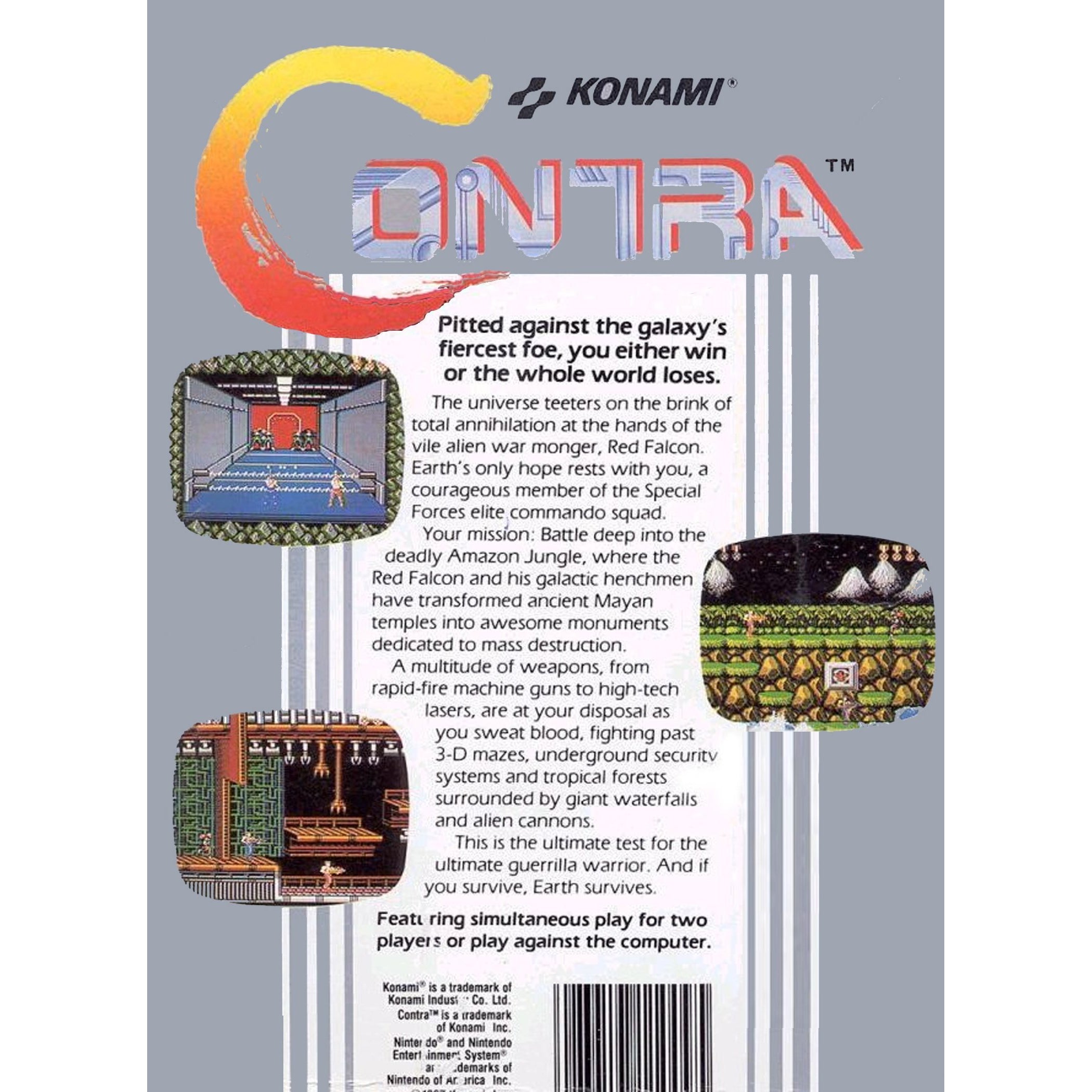 Contra - Authentic NES Game Cartridge - YourGamingShop.com - Buy, Sell, Trade Video Games Online. 120 Day Warranty. Satisfaction Guaranteed.