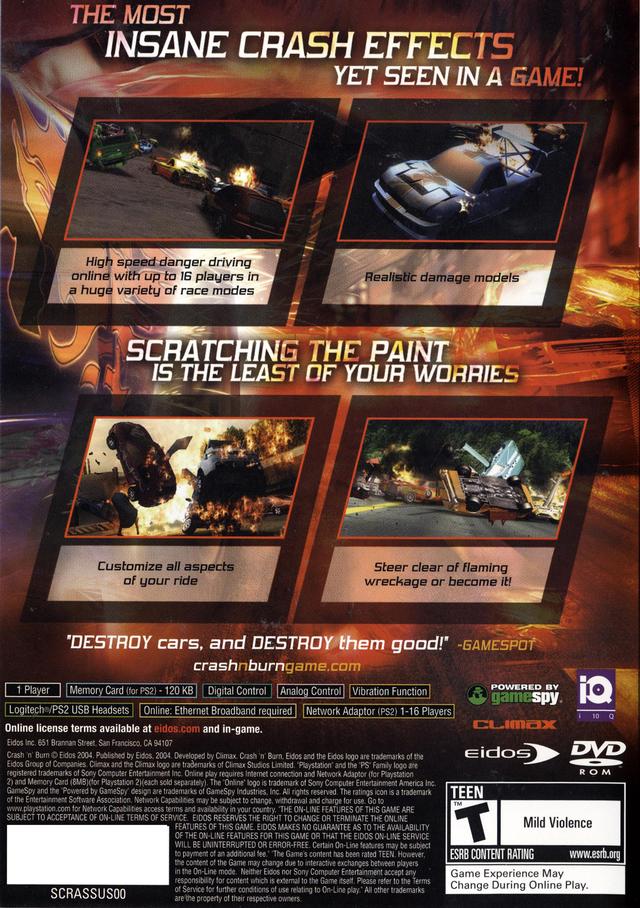 Crash 'N' Burn - PlayStation 2 (PS2) Game