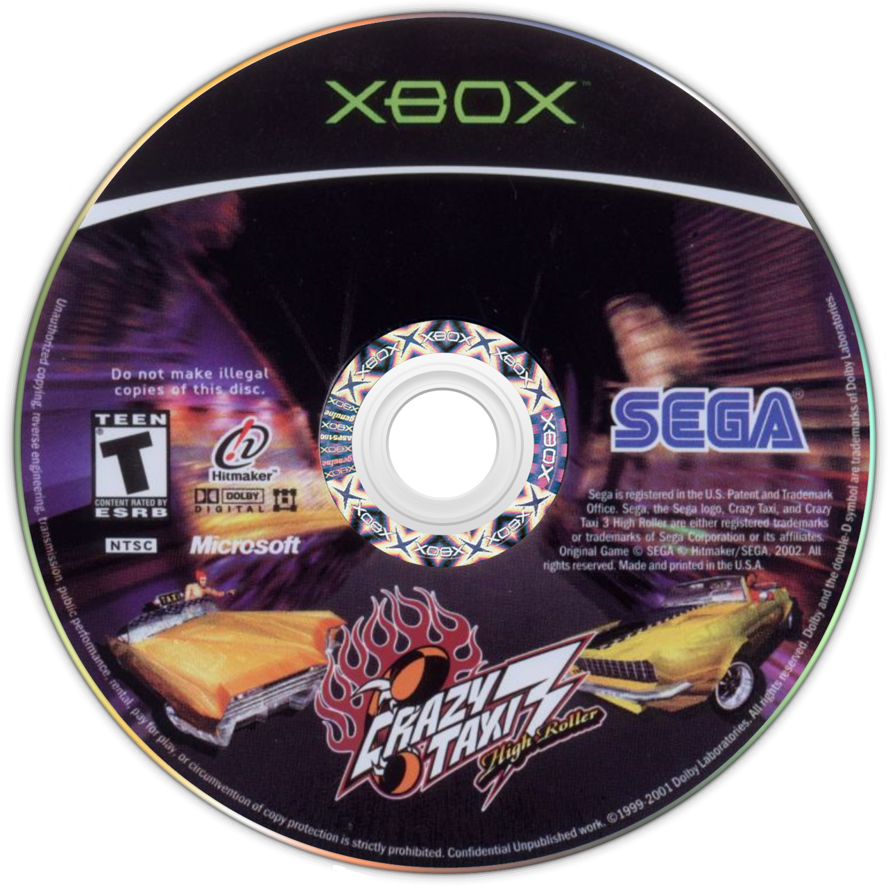 Crazy Taxi 3: High Roller - Microsoft Xbox Game
