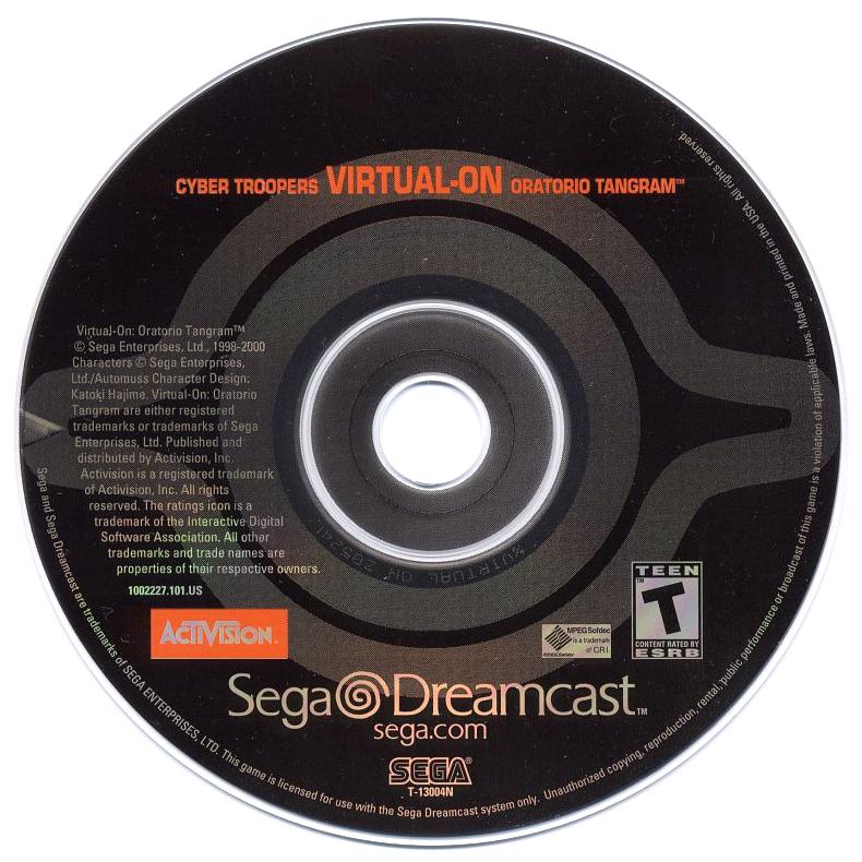 Cyber Troopers Virtual-On Oratorio Tangram - Sega Dreamcast Game