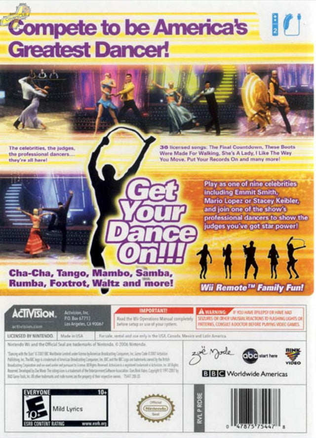 Dancing with the Stars - Nintendo Wii Game