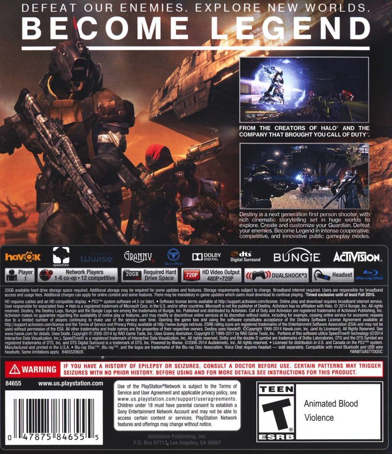 Destiny - PlayStation 3 (PS3) Game