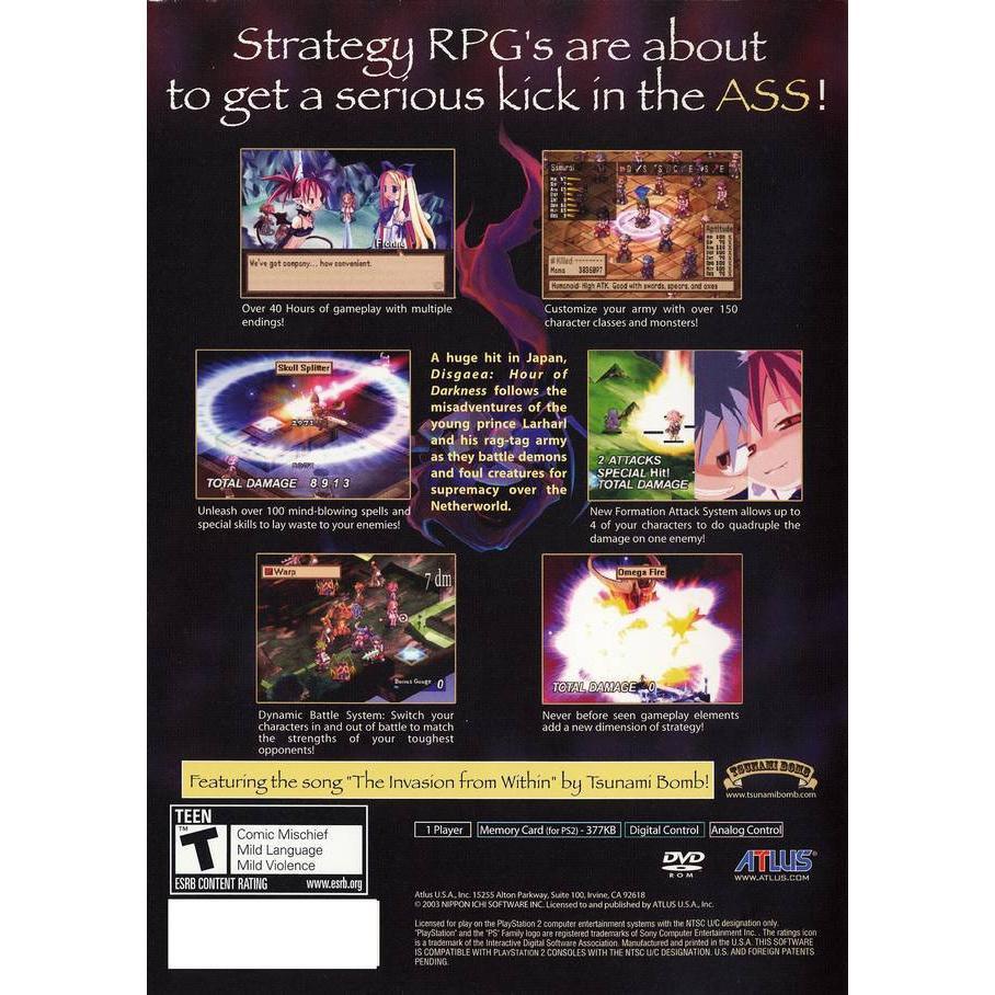 Disgaea: Hour of Darkness - PlayStation 2 (PS2) Game Complete - YourGamingShop.com - Buy, Sell, Trade Video Games Online. 120 Day Warranty. Satisfaction Guaranteed.