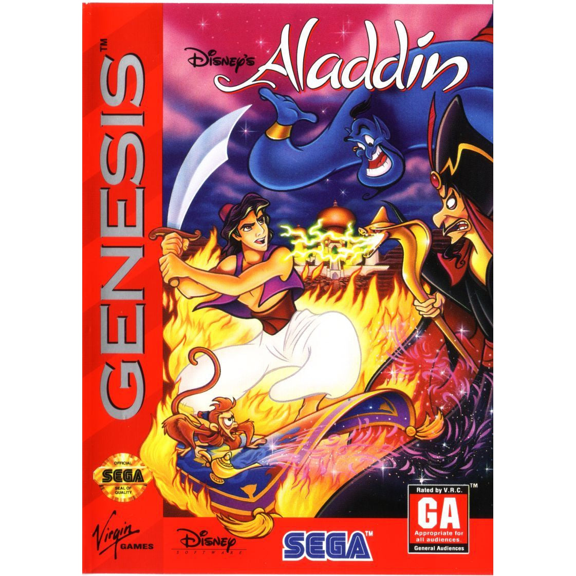 Disney's Aladdin - Sega Genesis Game Complete - YourGamingShop.com - Buy, Sell, Trade Video Games Online. 120 Day Warranty. Satisfaction Guaranteed.