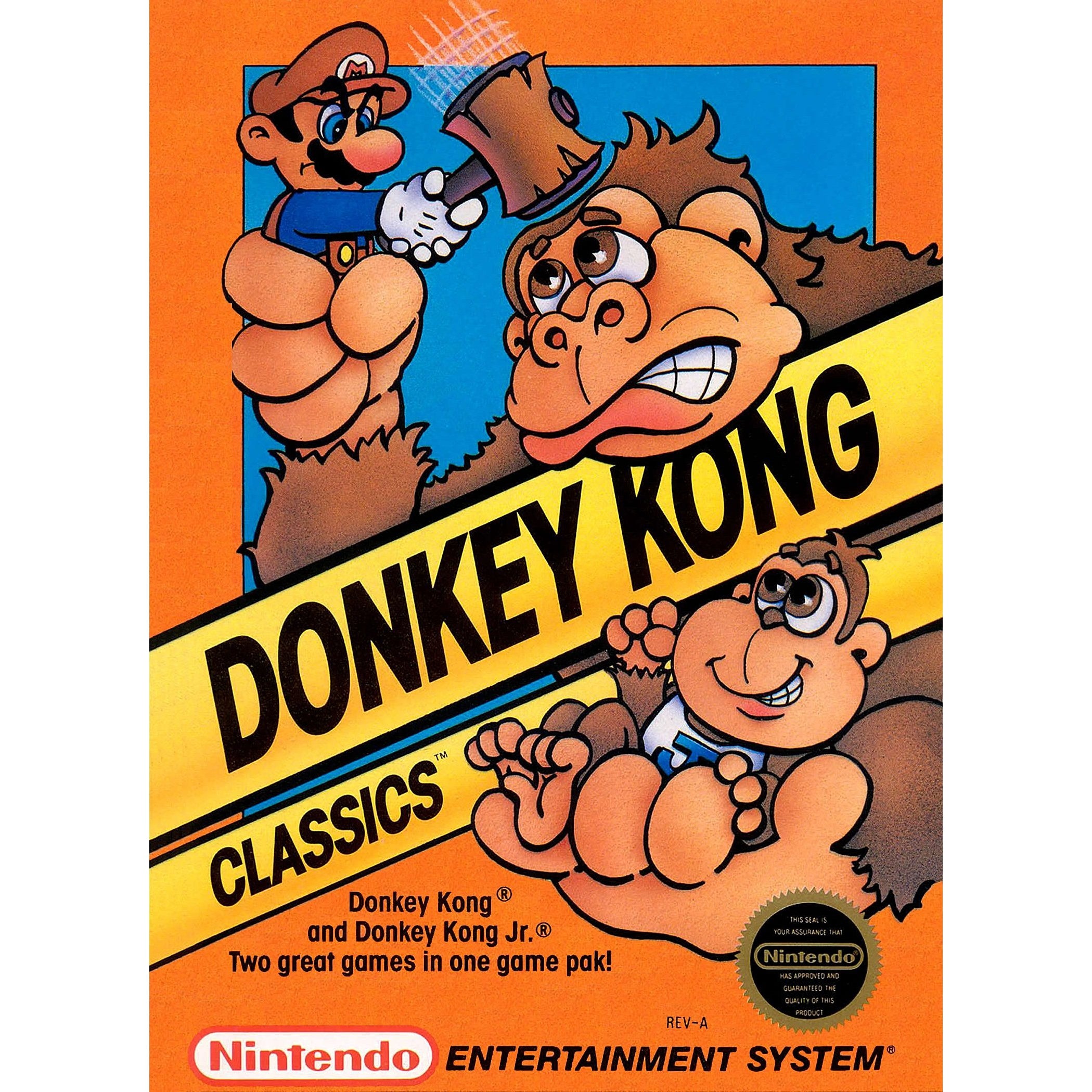 Donkey Kong Classics - Authentic NES Game Cartridge - YourGamingShop.com - Buy, Sell, Trade Video Games Online. 120 Day Warranty. Satisfaction Guaranteed.