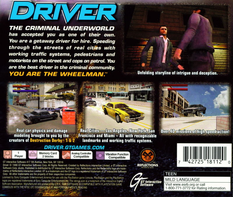 Driver - PlayStation 1 (PS1) Game