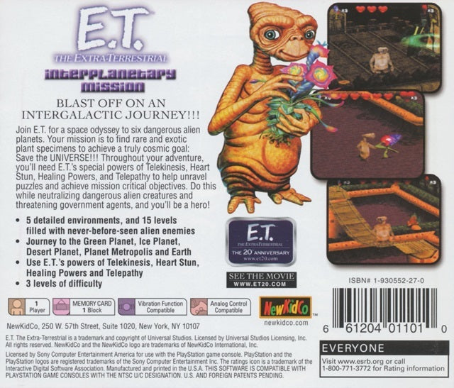 E.T. The Extra-Terrestrial: Interplanetary Mission - PlayStation 1 (PS1) Game