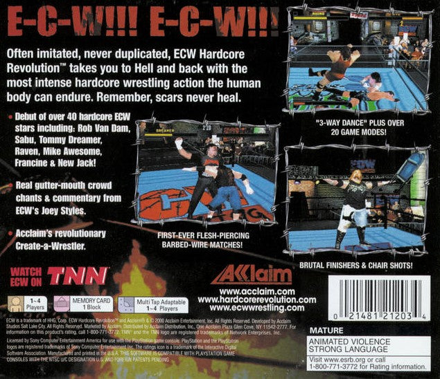 ECW Hardcore Revolution - PlayStation 1 (PS1) Game