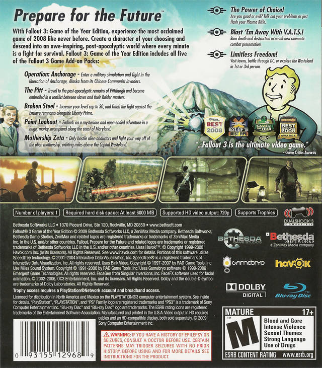 Fallout 3: Game of the Year Edition - PlayStation 3 (PS3) Game