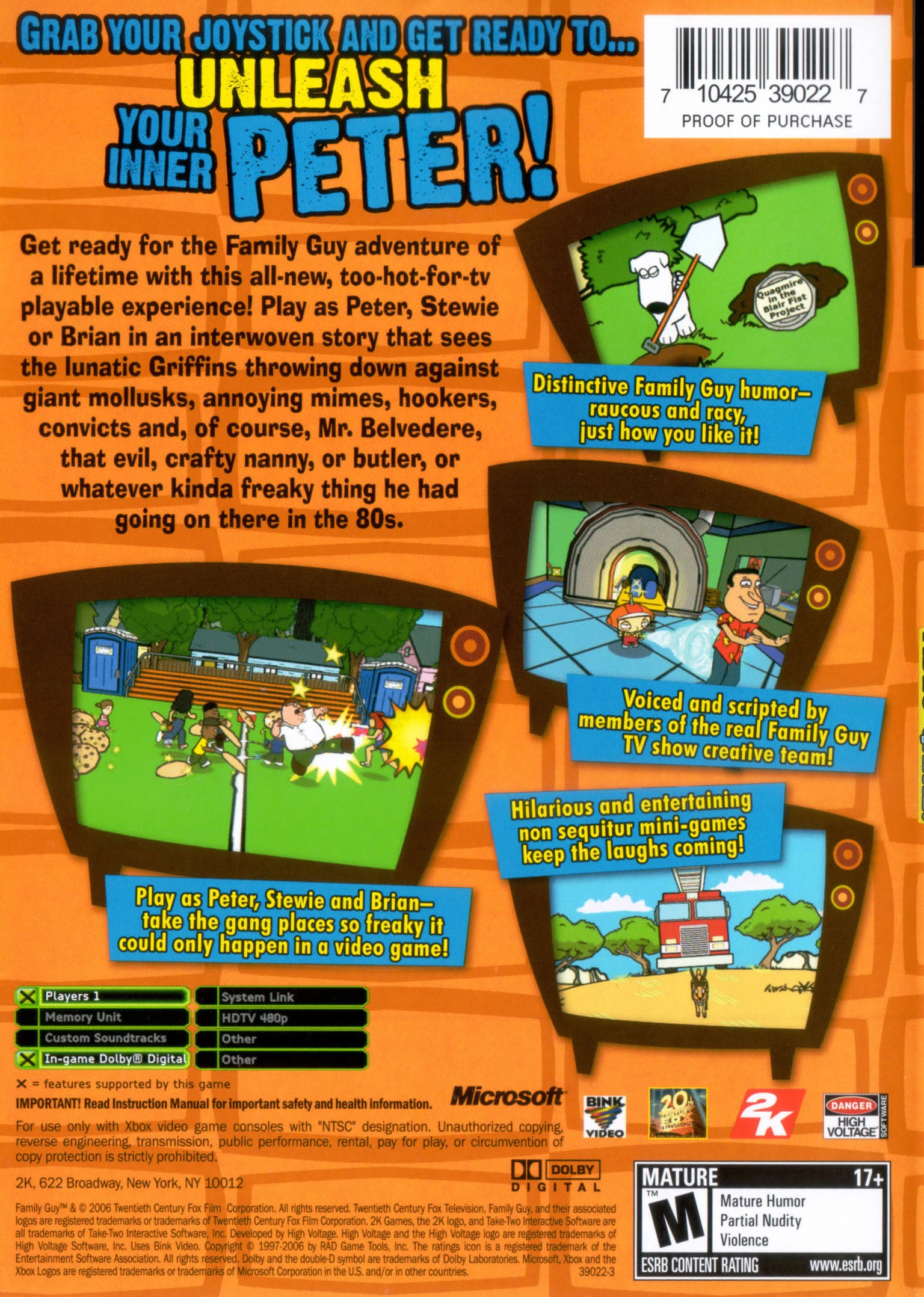 Family Guy Video Game! - Microsoft Xbox Game