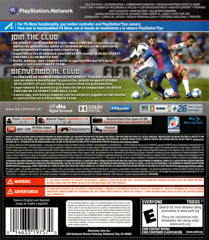 FIFA Soccer 13 - PlayStation 3 (PS3) Game