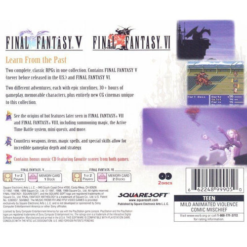 Final Fantasy Anthology - PlayStation 1 (PS1) Game Complete - YourGamingShop.com - Buy, Sell, Trade Video Games Online. 120 Day Warranty. Satisfaction Guaranteed.