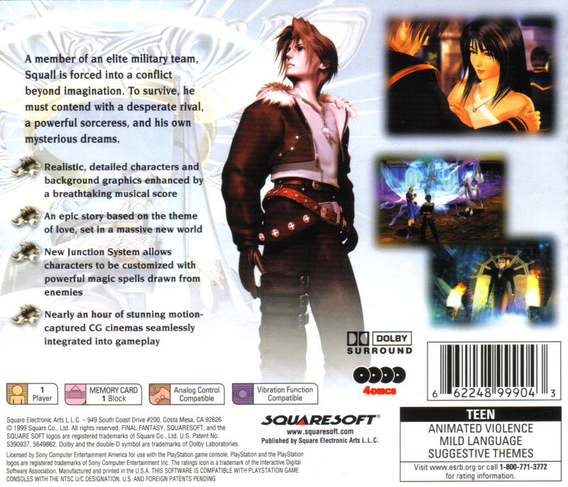 Final Fantasy VIII (Greatest Hits) - PlayStation 1 (PS1) Game