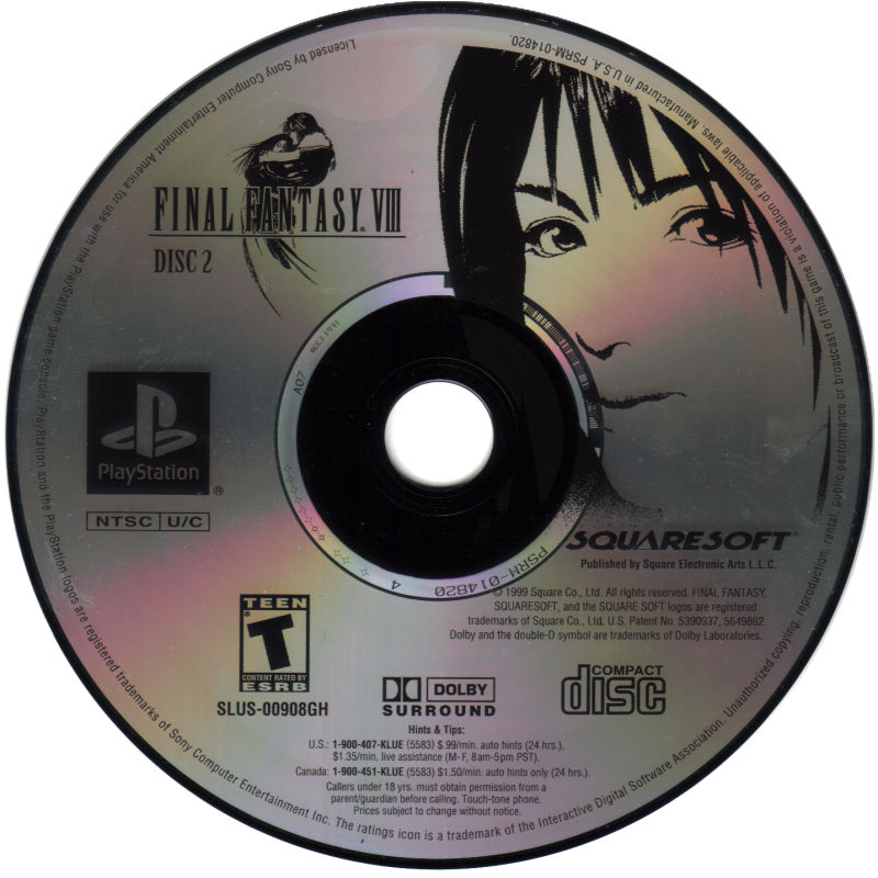 Final Fantasy VIII (Greatest Hits) - PlayStation 1 (PS1) Game Complete - YourGamingShop.com - Buy, Sell, Trade Video Games Online. 120 Day Warranty. Satisfaction Guaranteed.