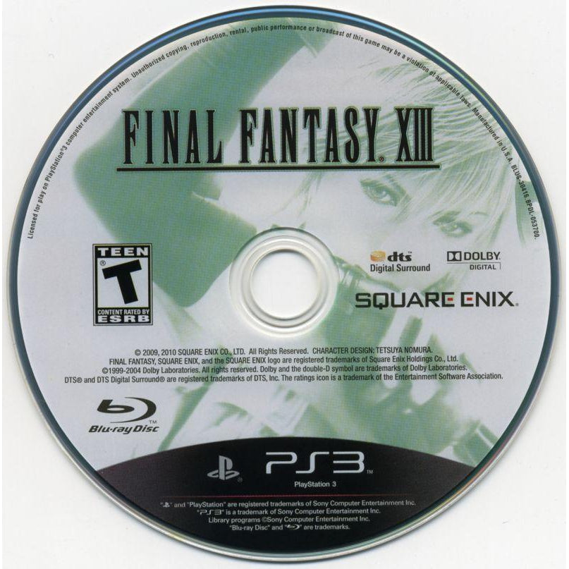 Final Fantasy XIII - PlayStation 3 (PS3) Game Complete - YourGamingShop.com - Buy, Sell, Trade Video Games Online. 120 Day Warranty. Satisfaction Guaranteed.
