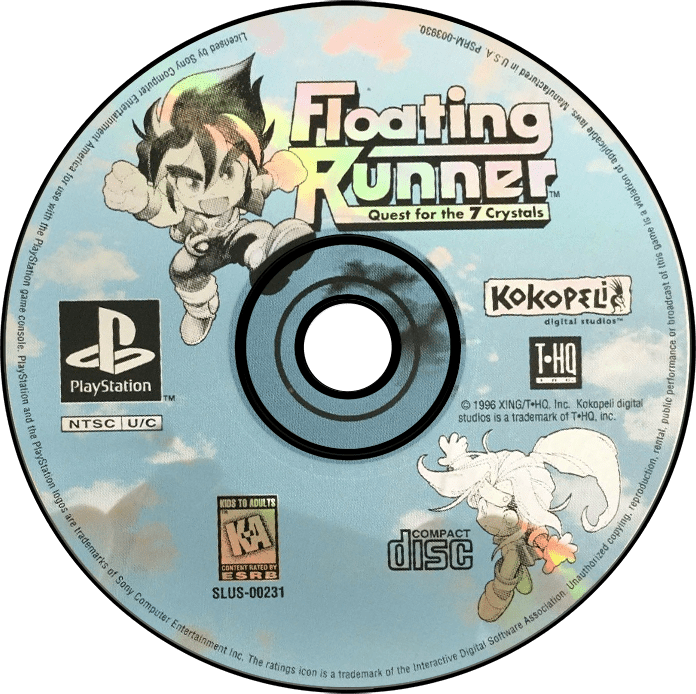 Floating Runner: Quest for the 7 Crystals - PlayStation 1 (PS1) Game