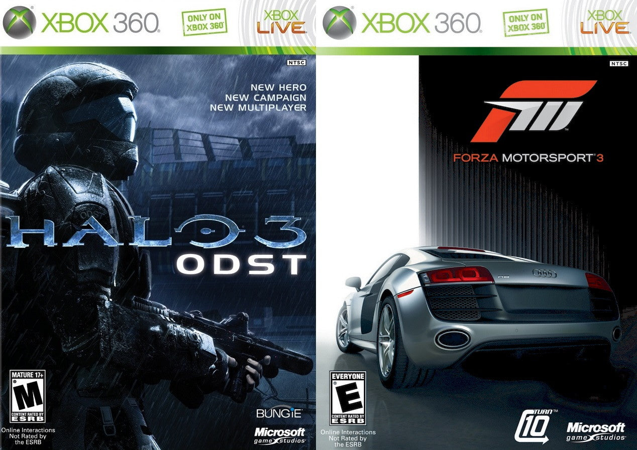 Forza Motorsport 3 / Halo 3 ODST - Xbox 360 Game