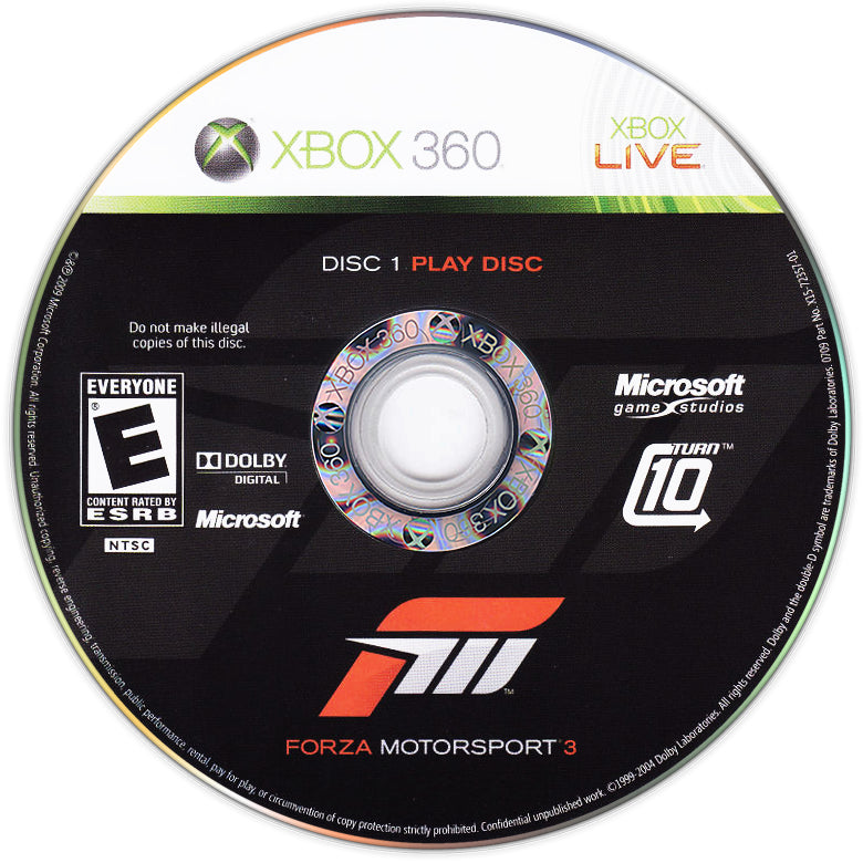 Forza Motorsport 3 - Microsoft Xbox 360 Game