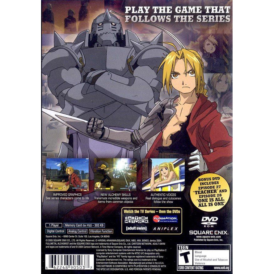 Fullmetal Alchemist 2: Curse of the Crimson Elixir - PlayStation 2 (PS2) Game Complete - YourGamingShop.com - Buy, Sell, Trade Video Games Online. 120 Day Warranty. Satisfaction Guaranteed.