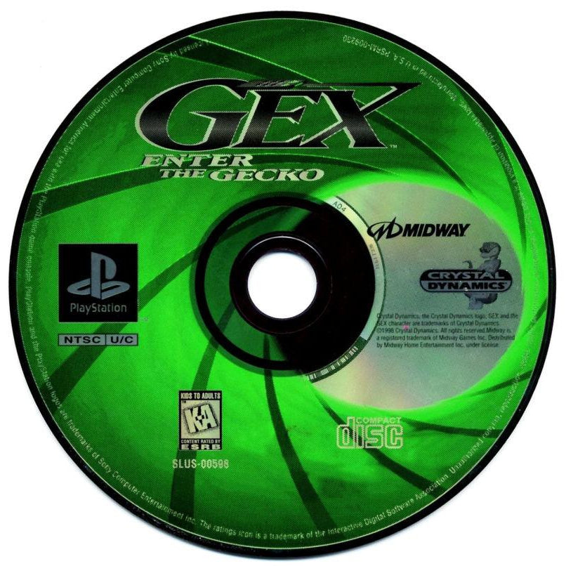 Gex: Enter the Gecko - PlayStation 1 (PS1) Game Complete - YourGamingShop.com - Buy, Sell, Trade Video Games Online. 120 Day Warranty. Satisfaction Guaranteed.