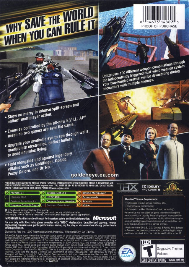 GoldenEye: Rogue Agent - Microsoft Xbox Game
